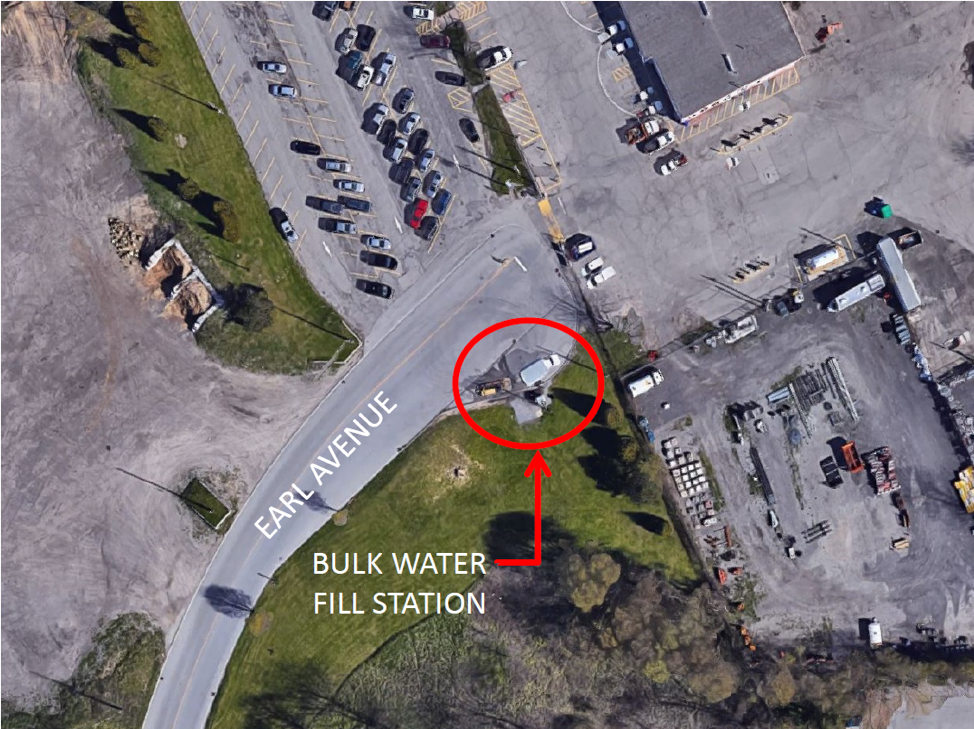 Map of bulk water station located at 10 Earl Avenue