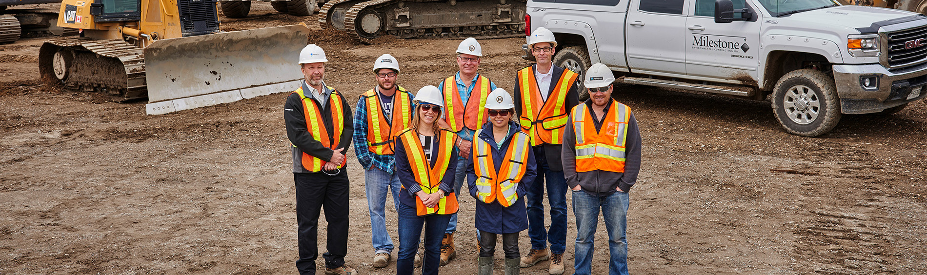 City staff at a Brownfields site