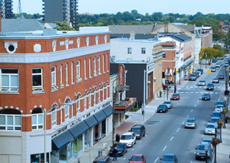 downtown street scene