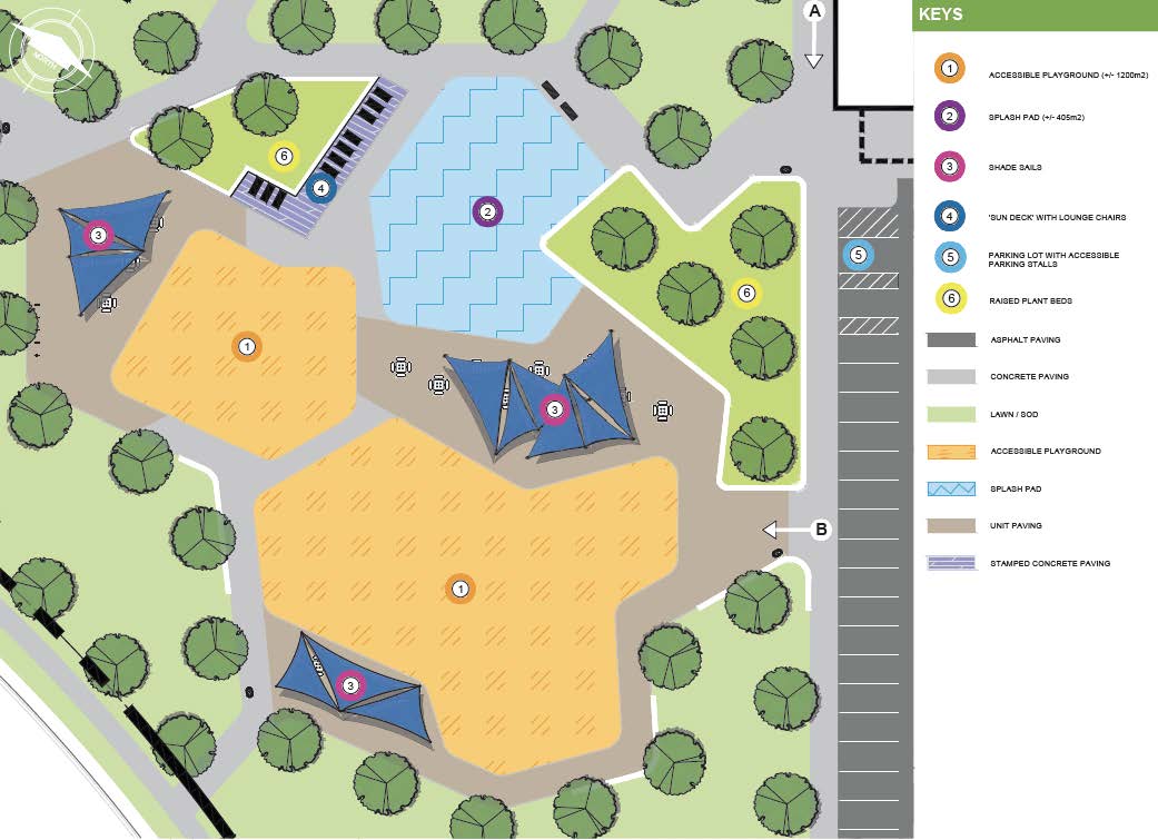 Activity Hub Concept Plan and legend