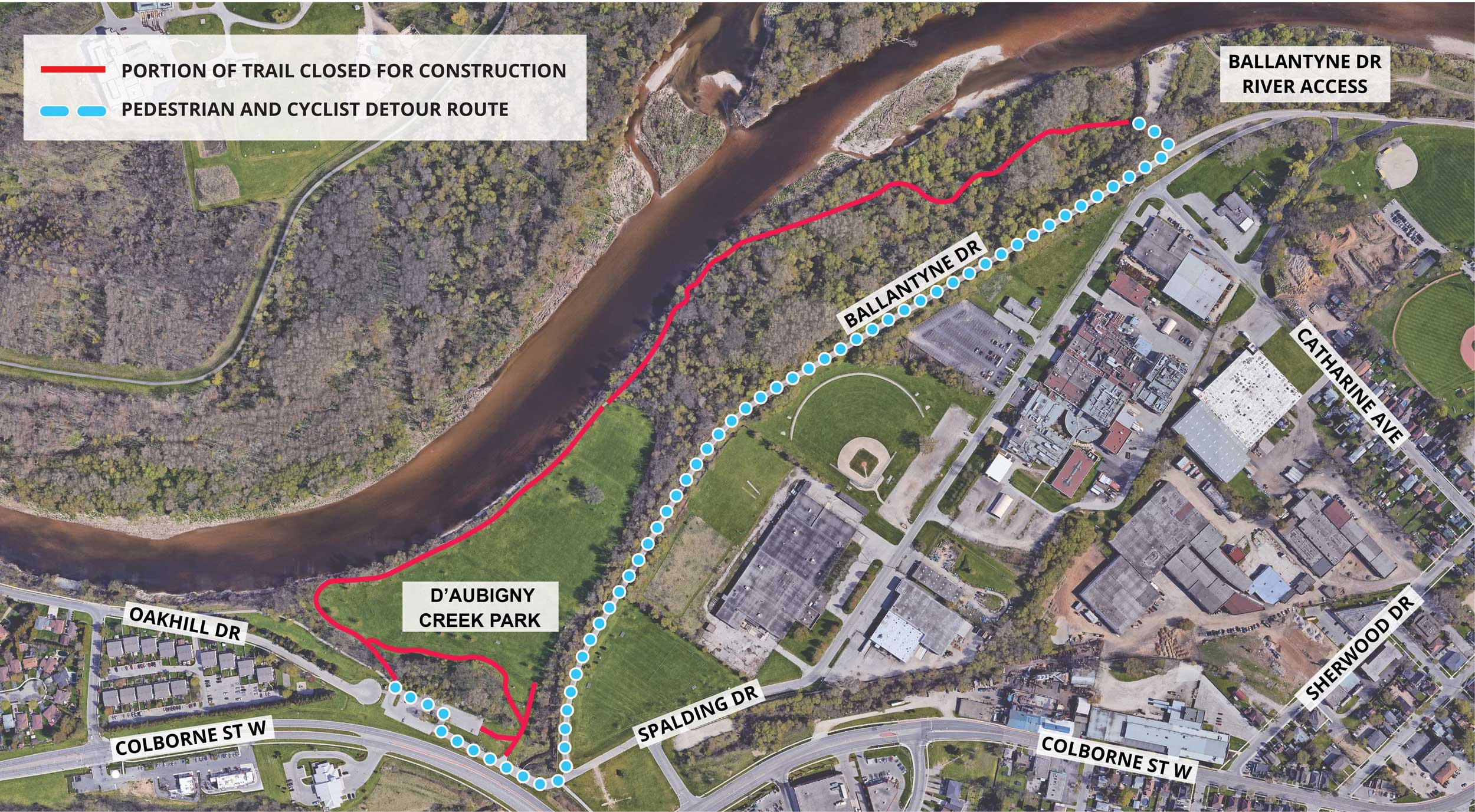D'Aubigny Creek Park closure outline