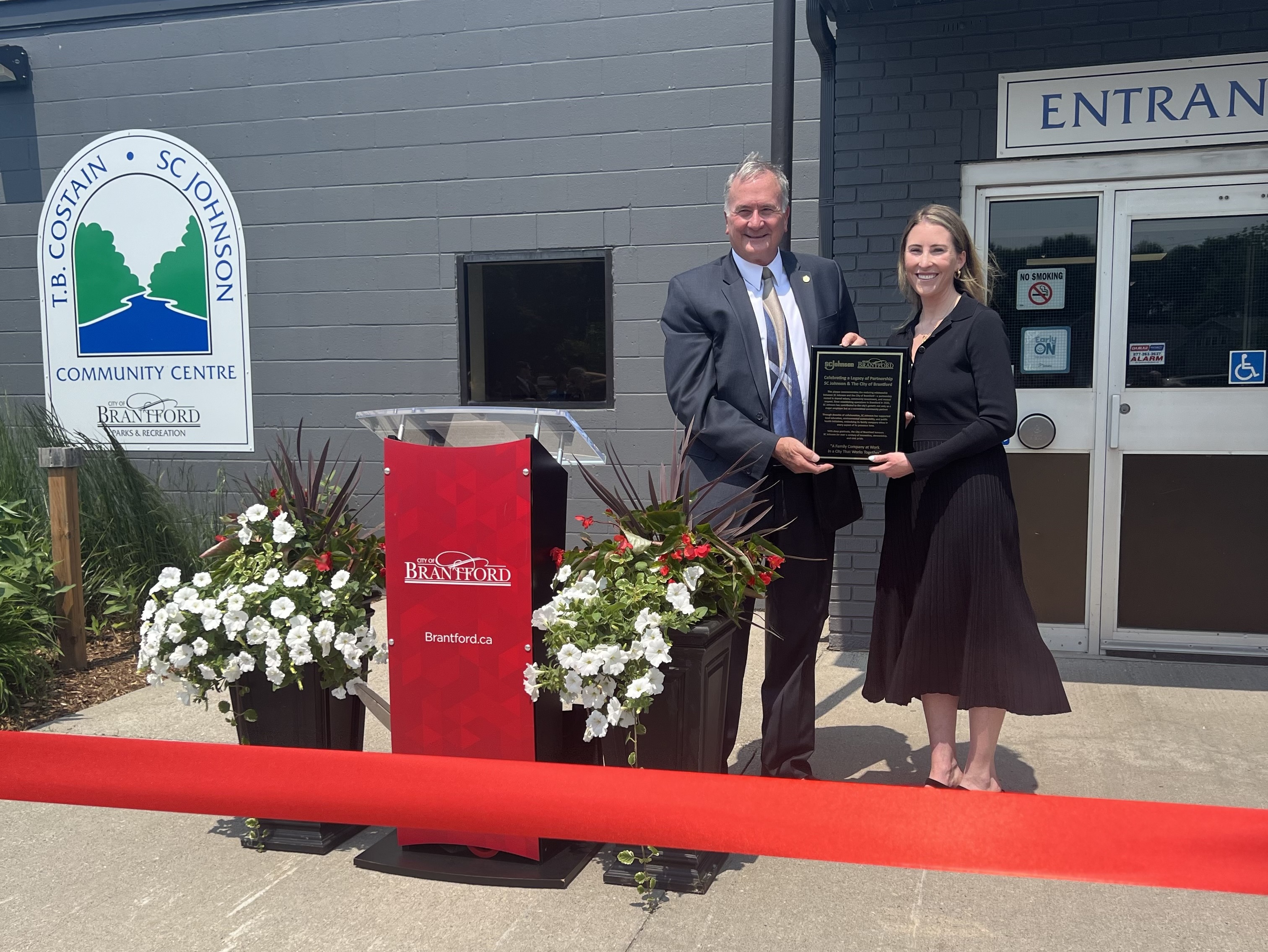 T.B. Costain Ribbon cutting