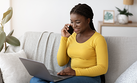 Resident booking an appointment by phone