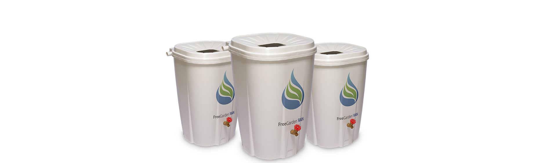 trio of rainbarrels