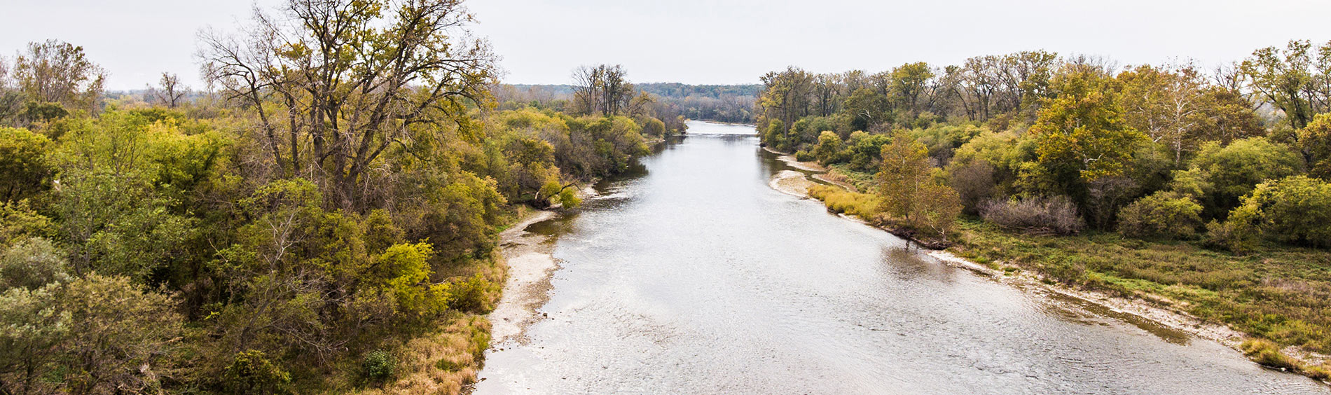 aerial view of grand river