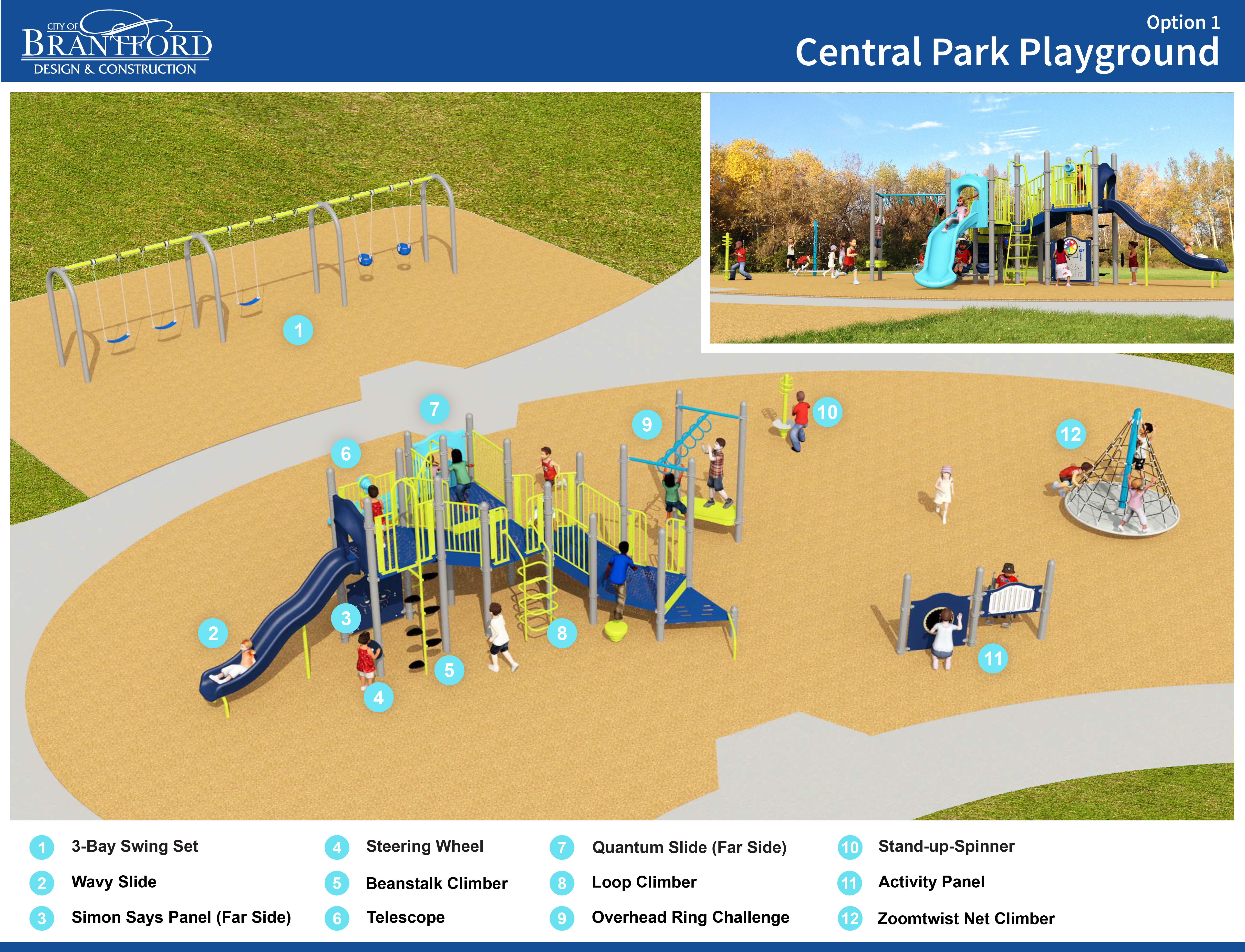 Winning concept drawing for Central Park playground