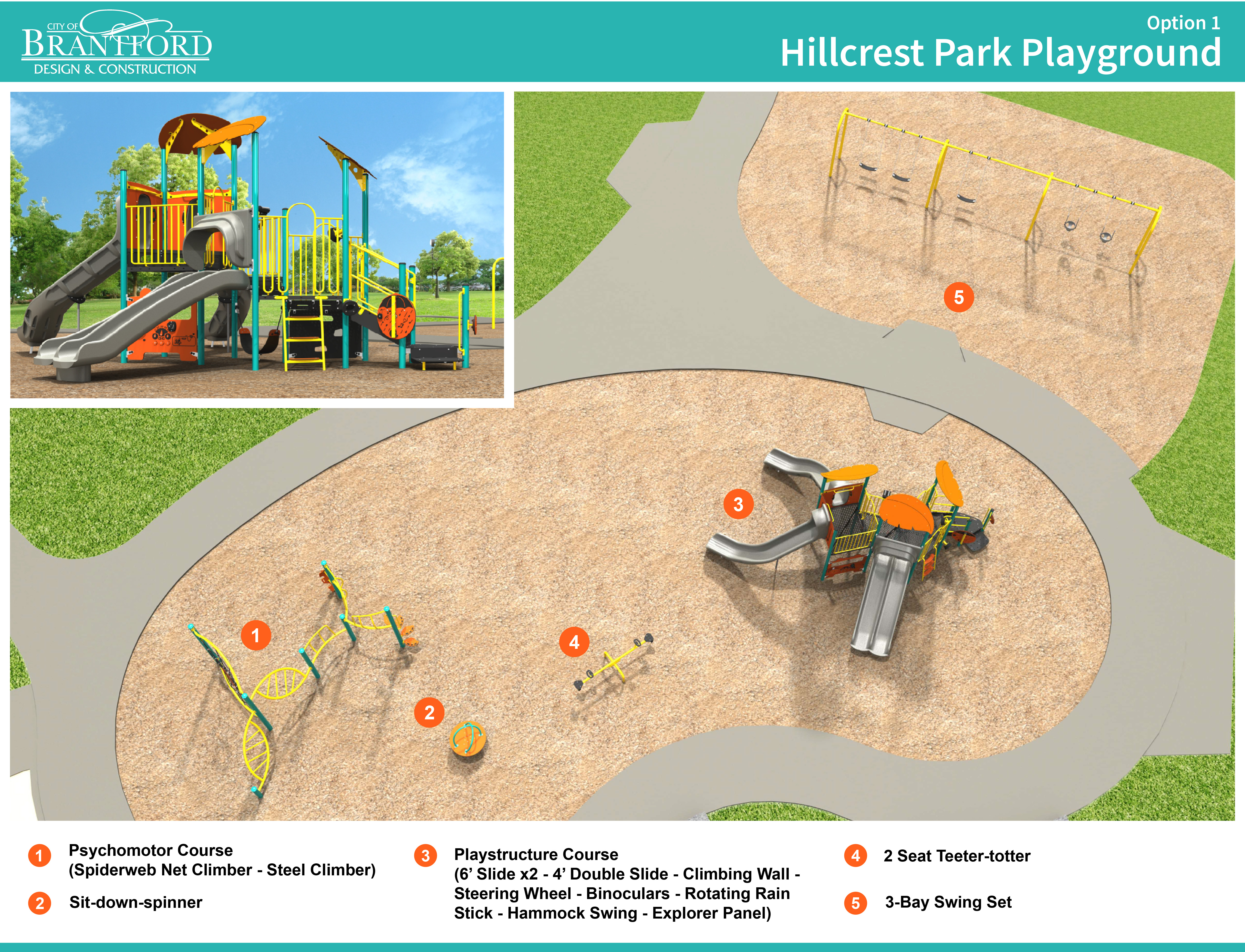Winning design concept for Hillcrest Park playground