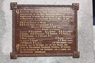 Bell Memorial plaque
