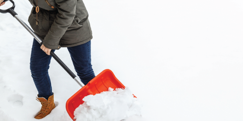 Person shoveling snow