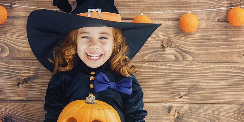 Girl dressed up for Halloween