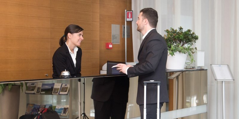 Hotel reception desk