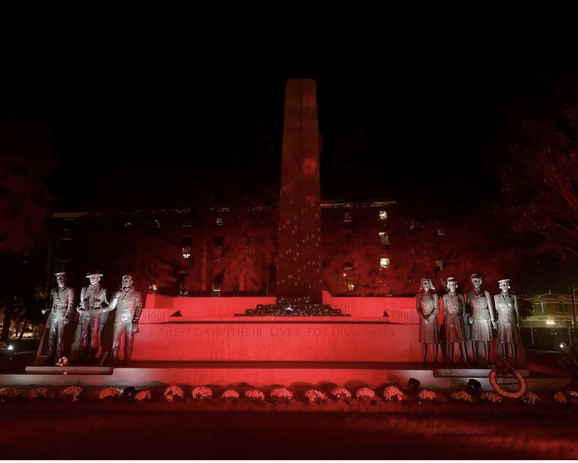 Overnight vigil at the Brantford Cenotaph