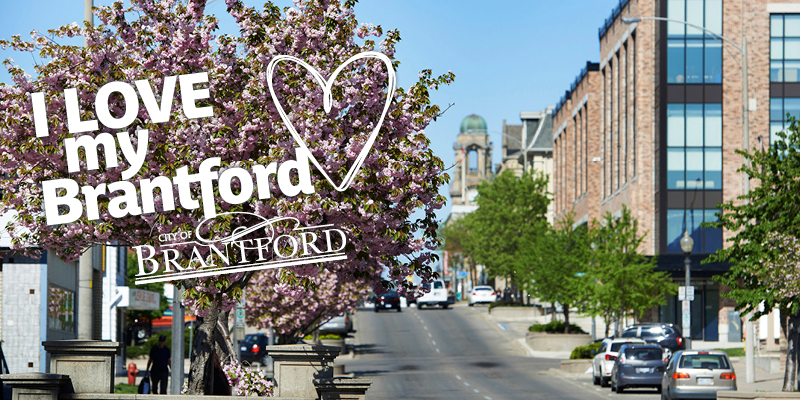 Downtown Brantford for the I LOVE my Brantford campaign