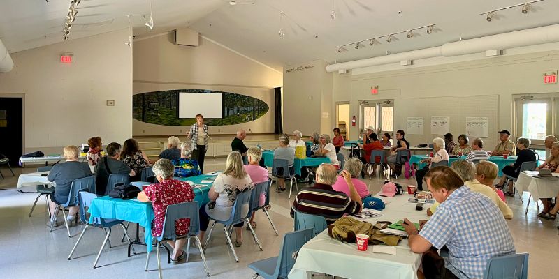 The City of Brantford and the Grand River Council on Aging (GRCOA) hosting a “Lunch and Learn” event at the Mohawk Park Pavilion, attended by over 45 older adults