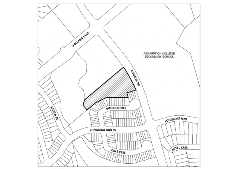 Temporary Closure of Conklin Road Map