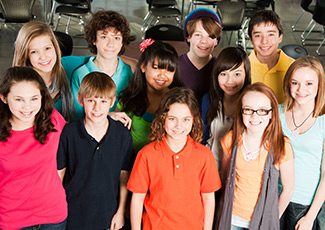 group of teens