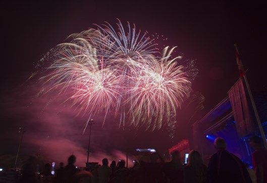 Fireworks at Brantford's Canada Day Celebration