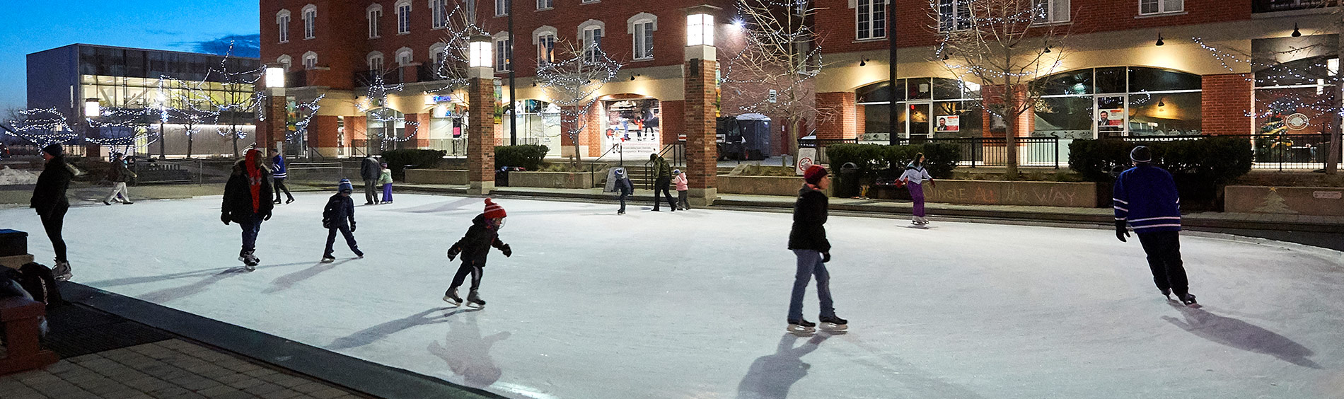 Ice skaters at Harmony Square