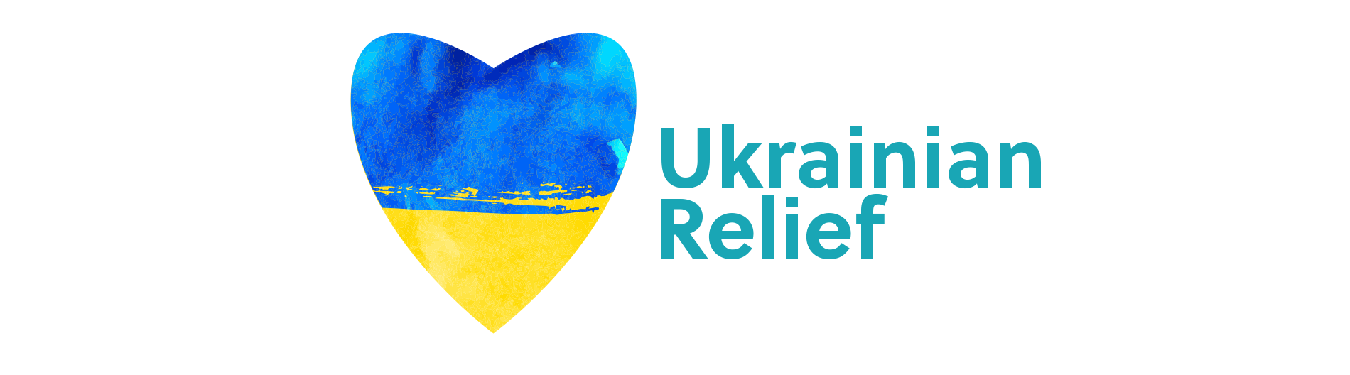 Blue and Yellow Heart for Ukrainian Relief