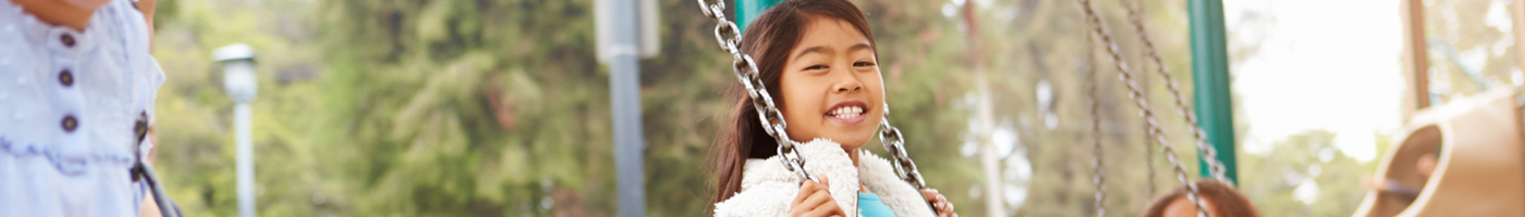 Child on a swing