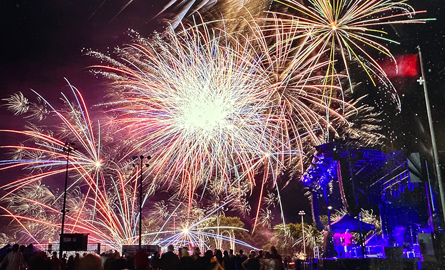 Canada Day stage and fireworks