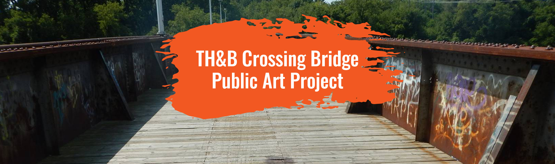 TH&B Crossing with the artwork TH&B Public Art Project
