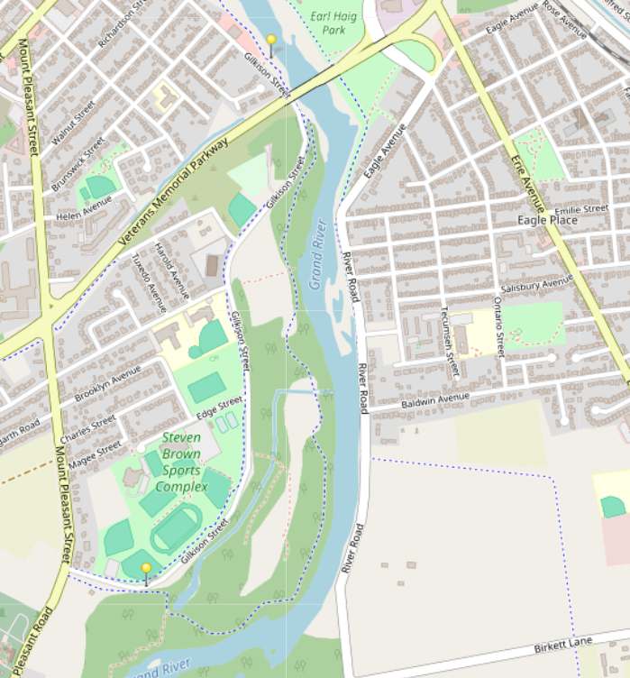 Street overview surround Gilkison Flats Trail