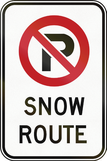 Snow Route Street Sign