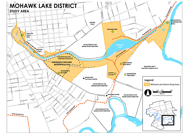 Map of the Mohawk Lake District Study Area