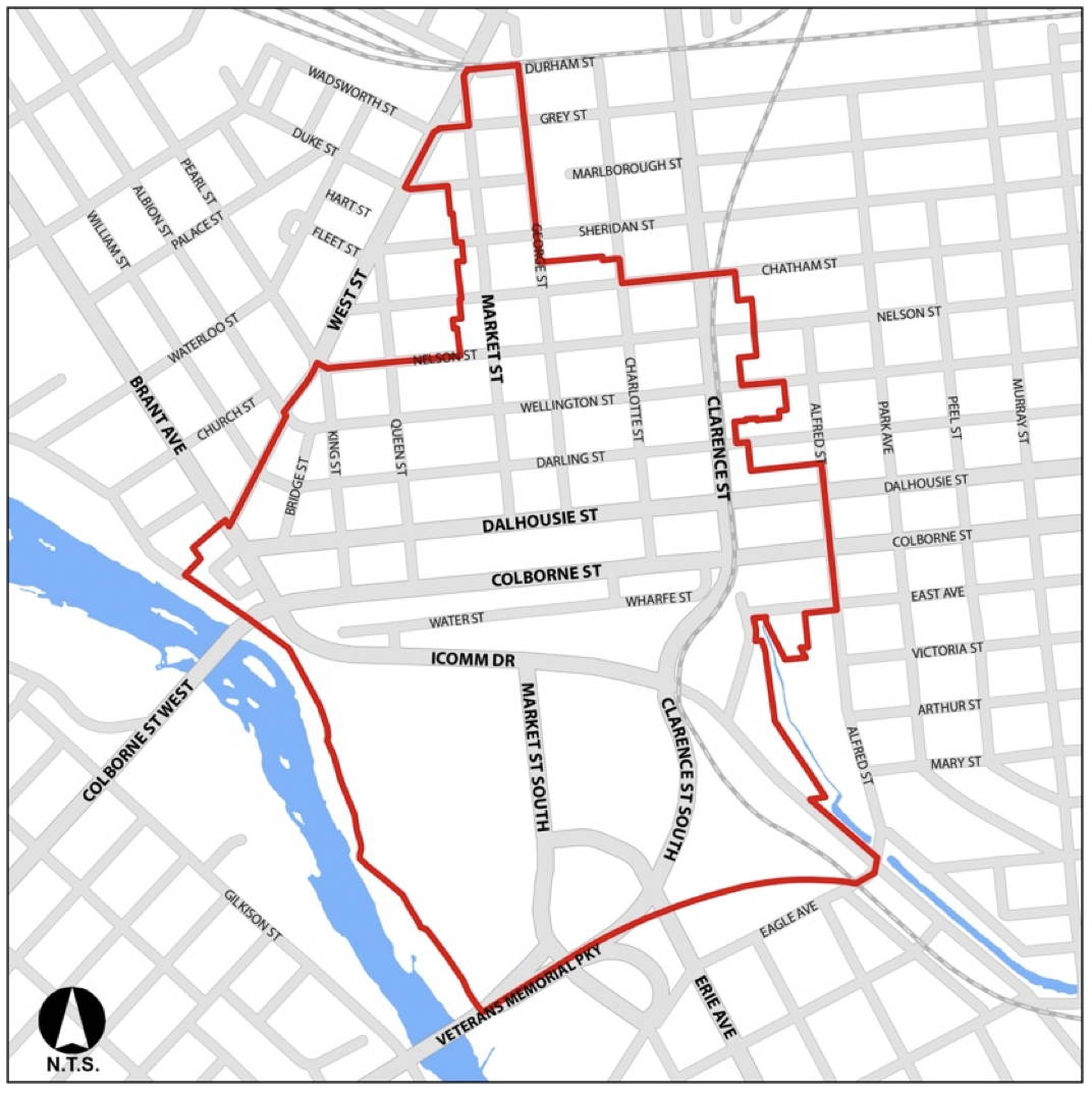 Map of the Downtown CIP Area