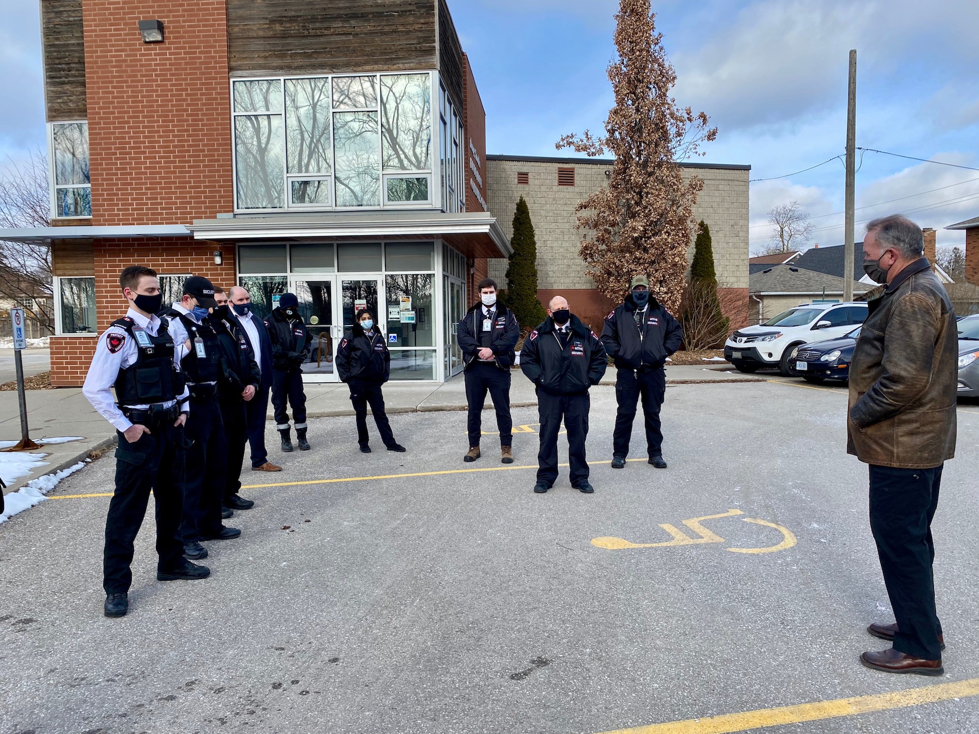 Mayor Davis and Downtown Security team