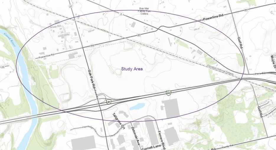 Northwest Brantford Municipal Services Expansion Study Area Map