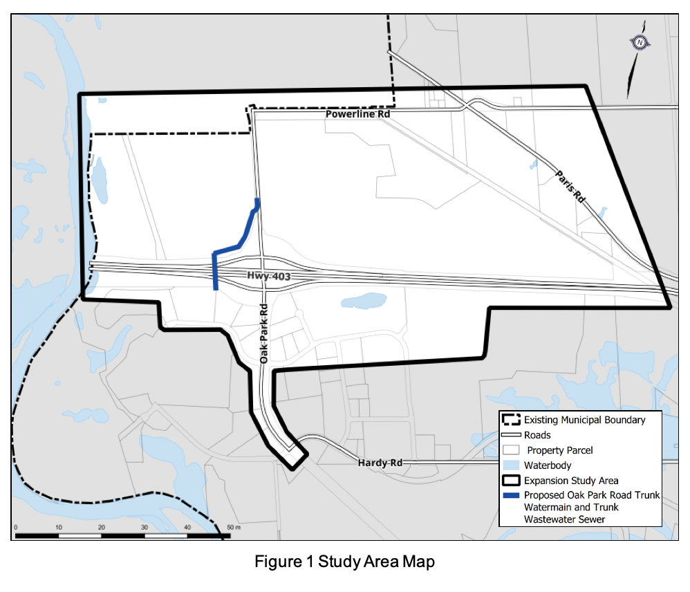 Northwest Brantford Municipal Services Expansion Study Area Map