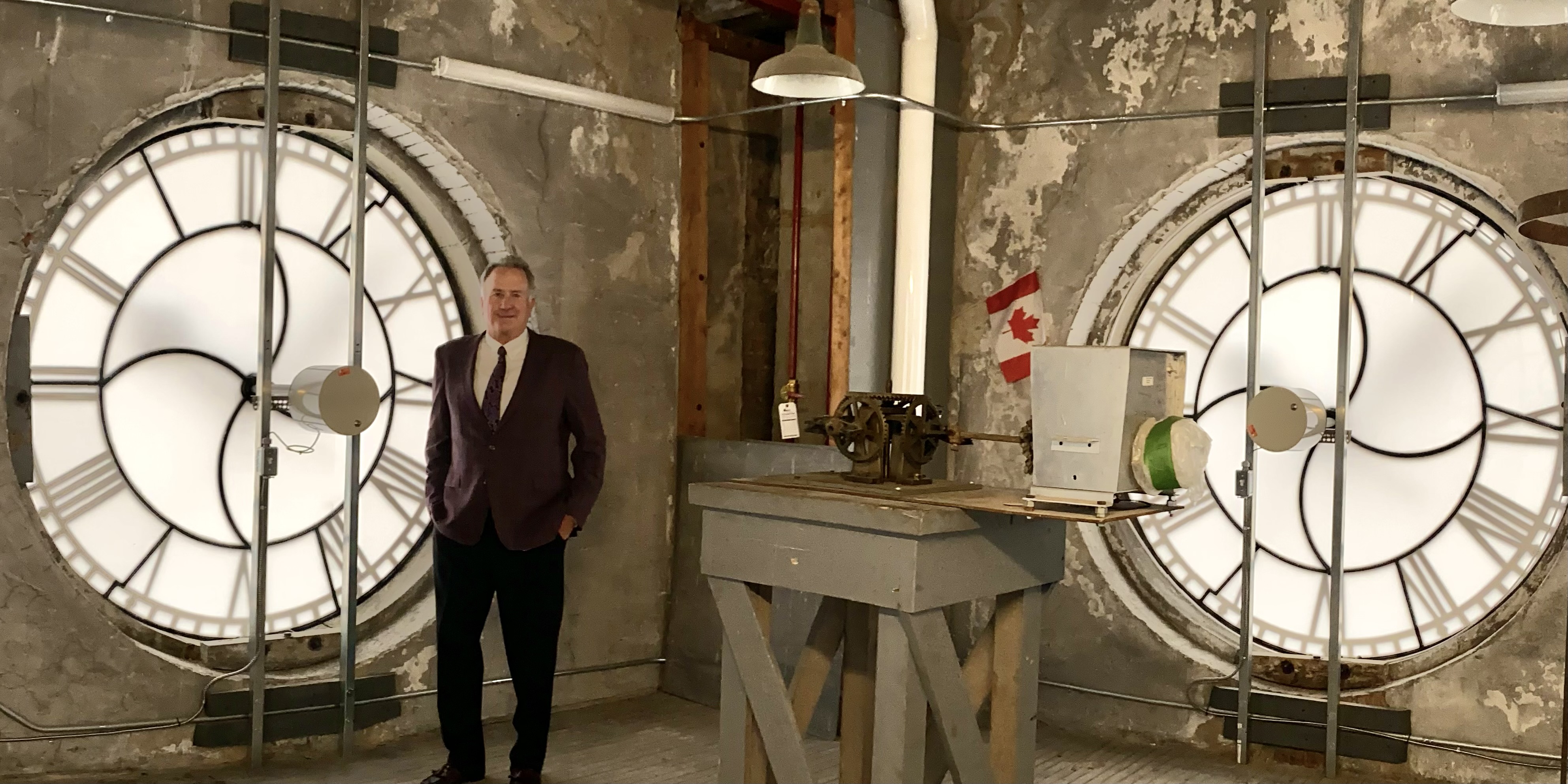 inside of City Hall clock tower