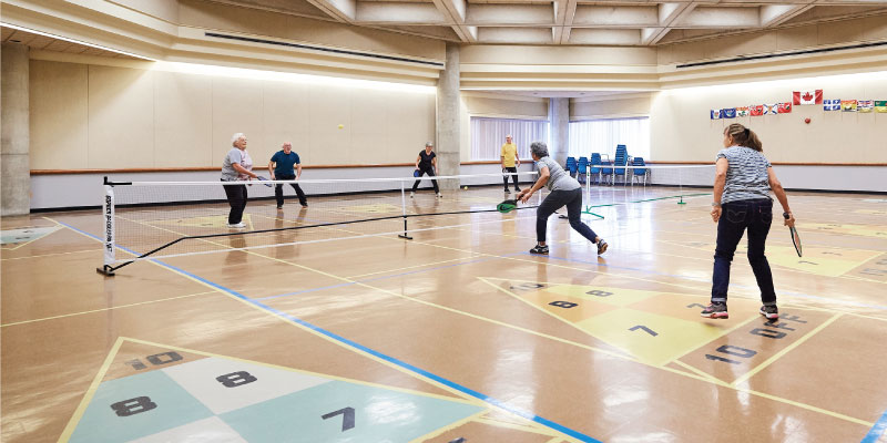 Pickleball game at Beckett Recreation Centre