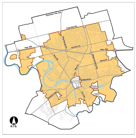 Figure 2 Greyfields Community Improvement Project Area, Brantford