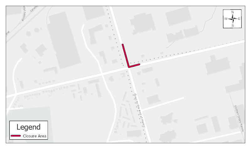 Closure at Wayne Gretzky Pkwy And Henry St